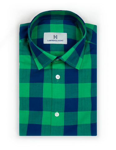 "Edison" - Green & Blue Plaid: NO SWEAT