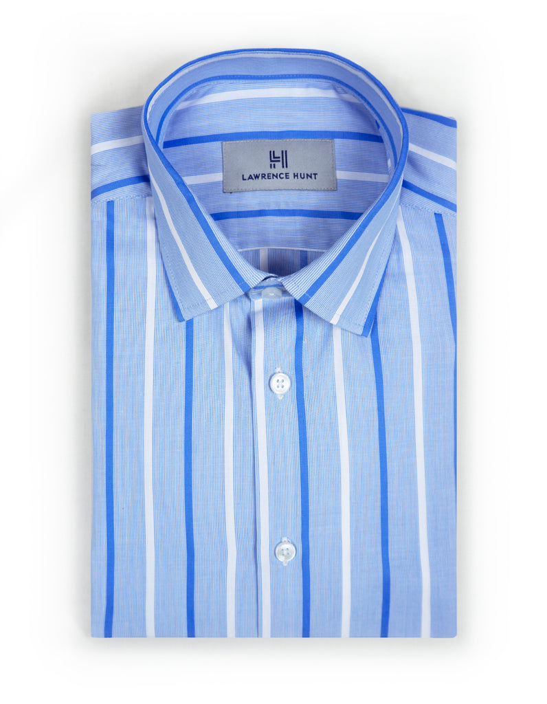 "Wilkens" - Blue & White Stripe: NO SWEAT