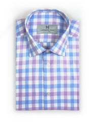 "Adams" - Blue & Pink Plaid: NO SWEAT