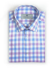 "Adams" - Blue & Pink Plaid: NO SWEAT