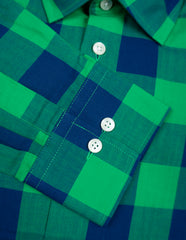 "Edison" - Green & Blue Plaid: NO SWEAT