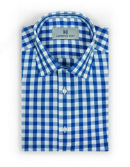 "Kirby" - Blue & White Check: NO SWEAT