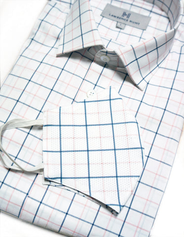 "Pingree" - Blue/Pink Check: NO SWEAT