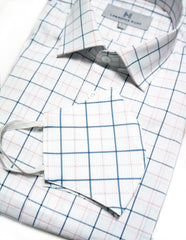 "Pingree" - Blue/Pink Check: NO SWEAT